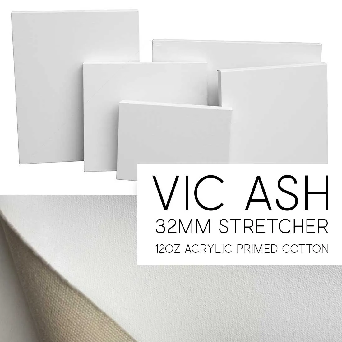 12oz Acrylic Primed Stretched Cotton 14 inch Version