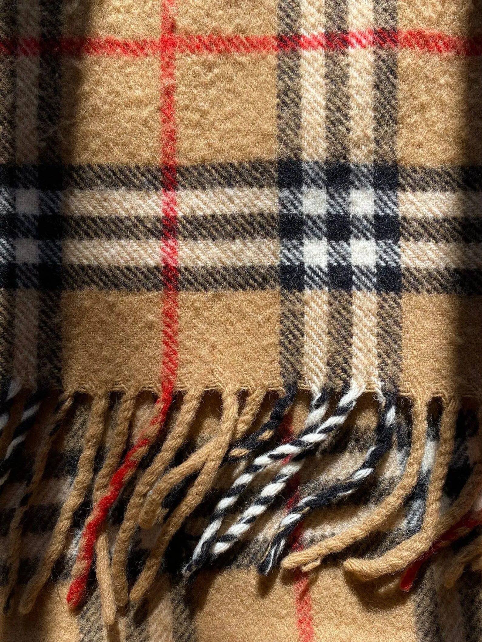 1980's Burberry Lambswool Scarf