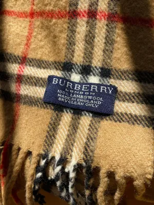 1980's Burberry Lambswool Scarf