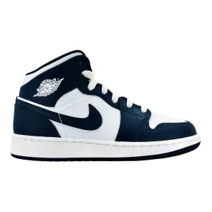 Air Jordan 1 Mid White Metallic Gold Obsidian (GS)