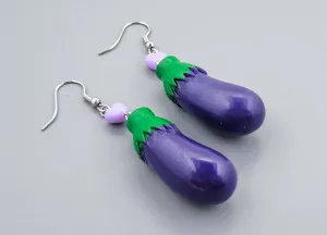 Barnyard Finds: Eggplant Earrings