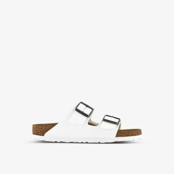 Birkenstock patent leather double strap Arizona sandal, white