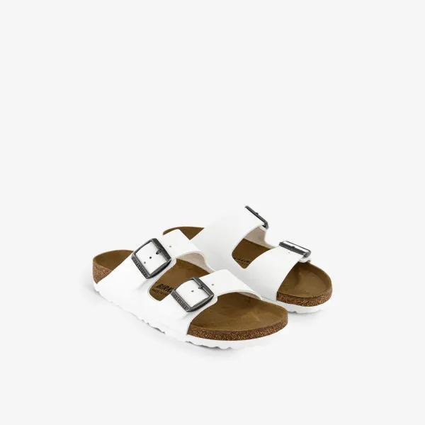 Birkenstock patent leather double strap Arizona sandal, white