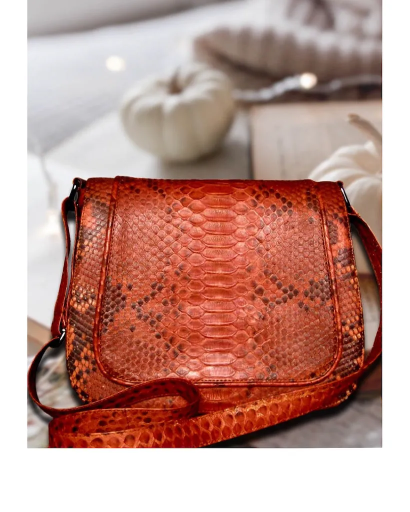 Burnt Orange Saddle Bag