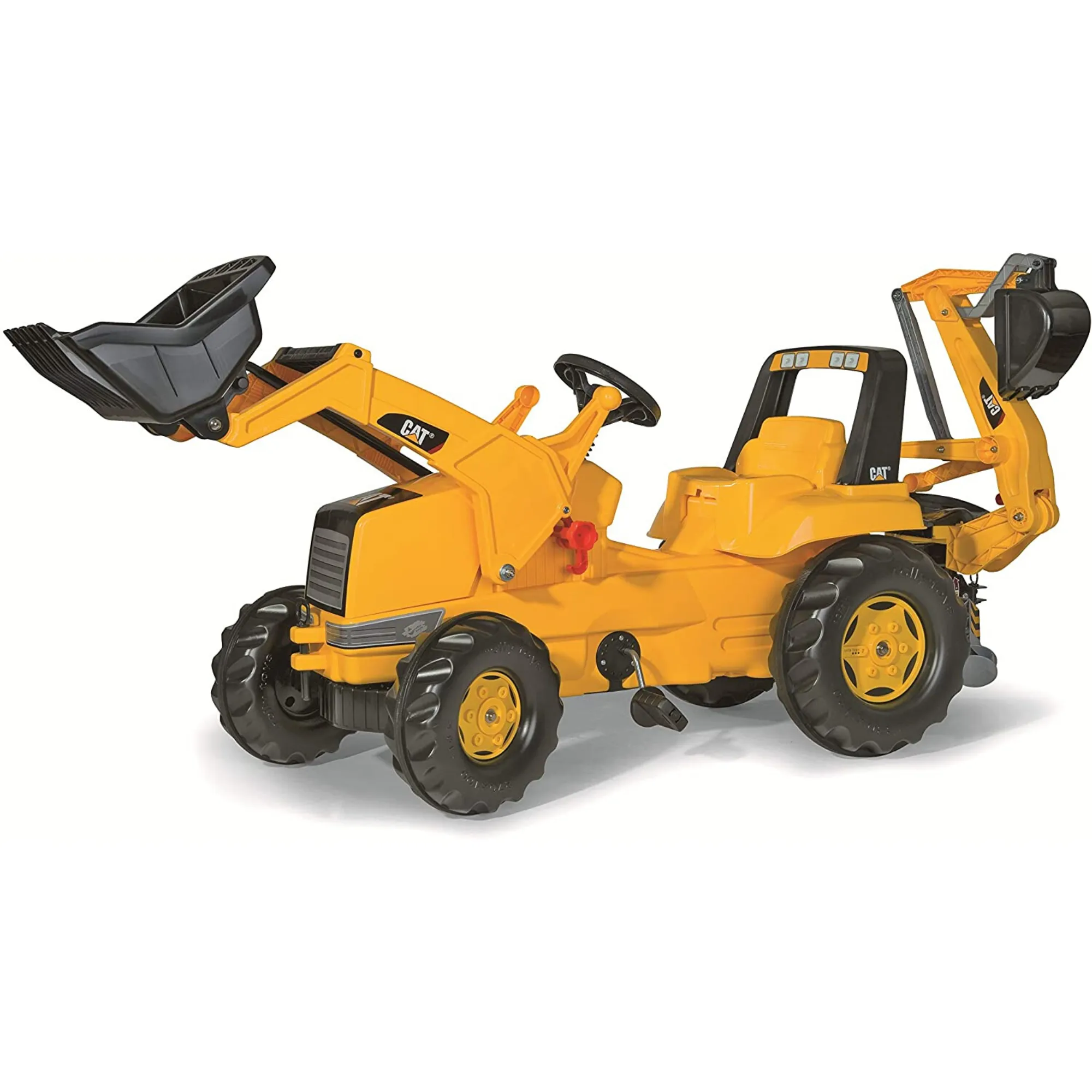 CAT Kids Tractor With Frontloader & Rear Excavator