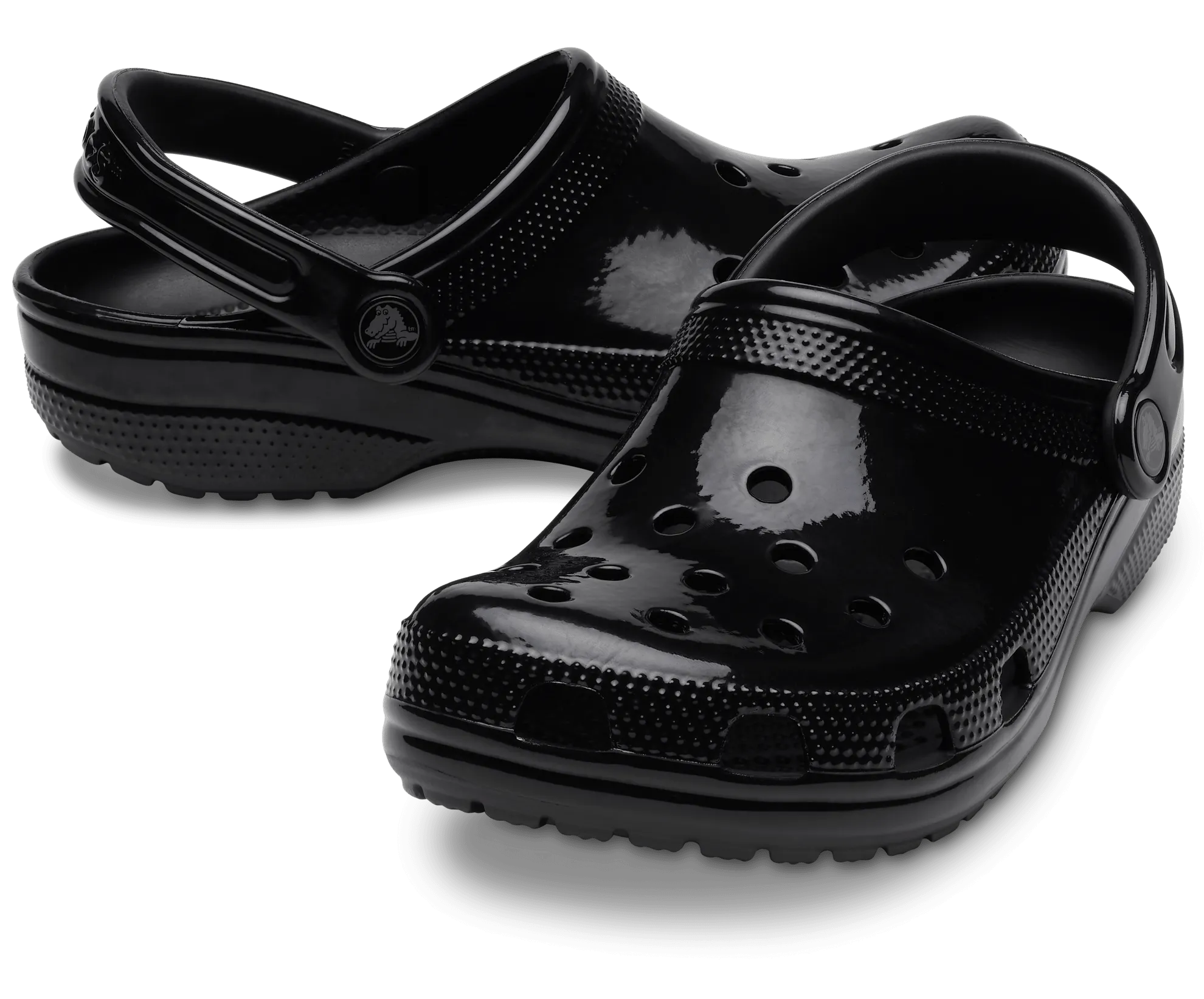 Classic High Shine Clog - black