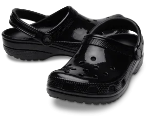 Classic High Shine Clog - black