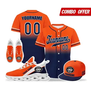 Custom Orange Blue Jersey MaxSoul Shoes and Hat Combo Offer Personalized ZH-bd0b007e-ae