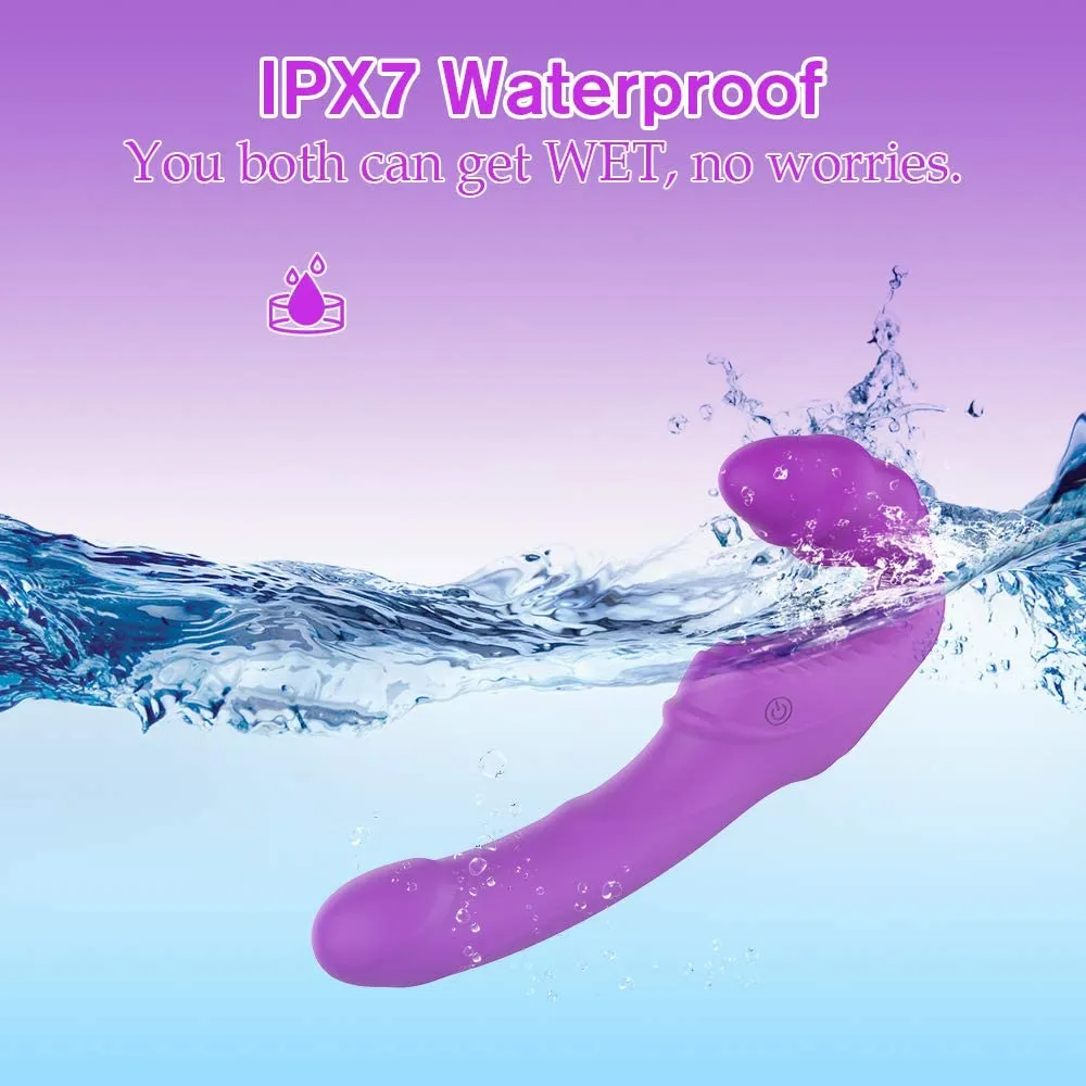 Deep Dive Posable Strapless Strap on Wearable Dildo Vibrator 5 Inch