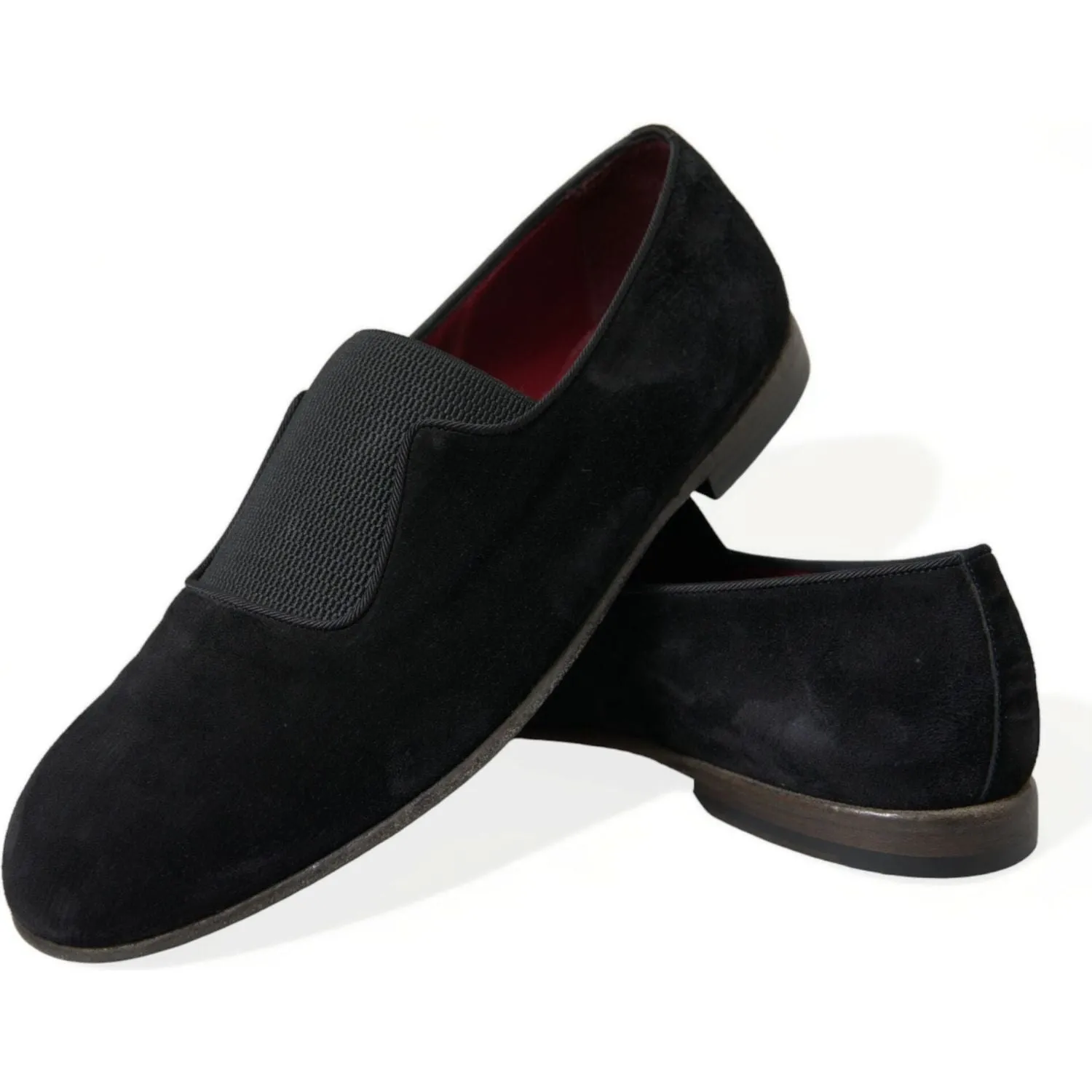 Dolce & Gabbana Elegant Black Velor Loafers for the Discerning Gentleman