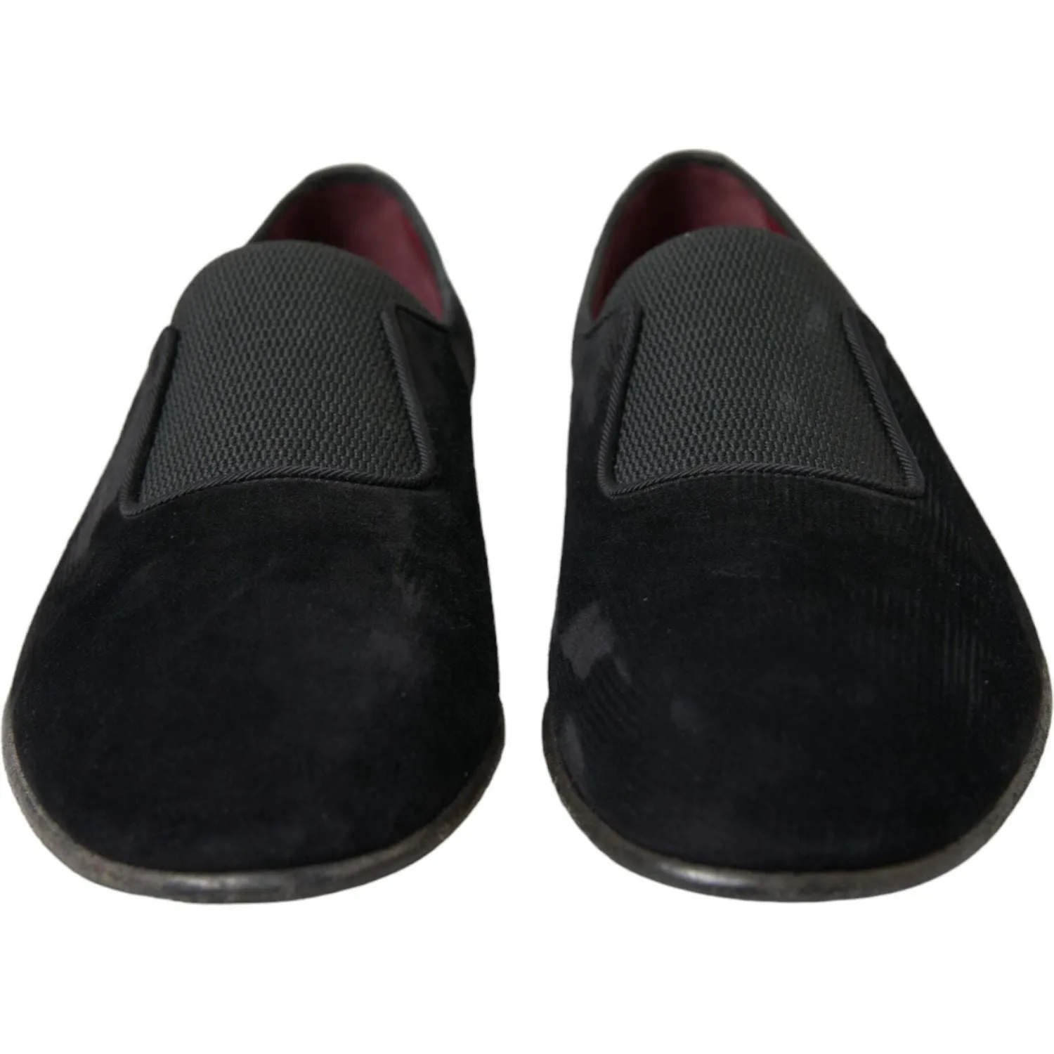 Dolce & Gabbana Elegant Black Velor Loafers for the Discerning Gentleman