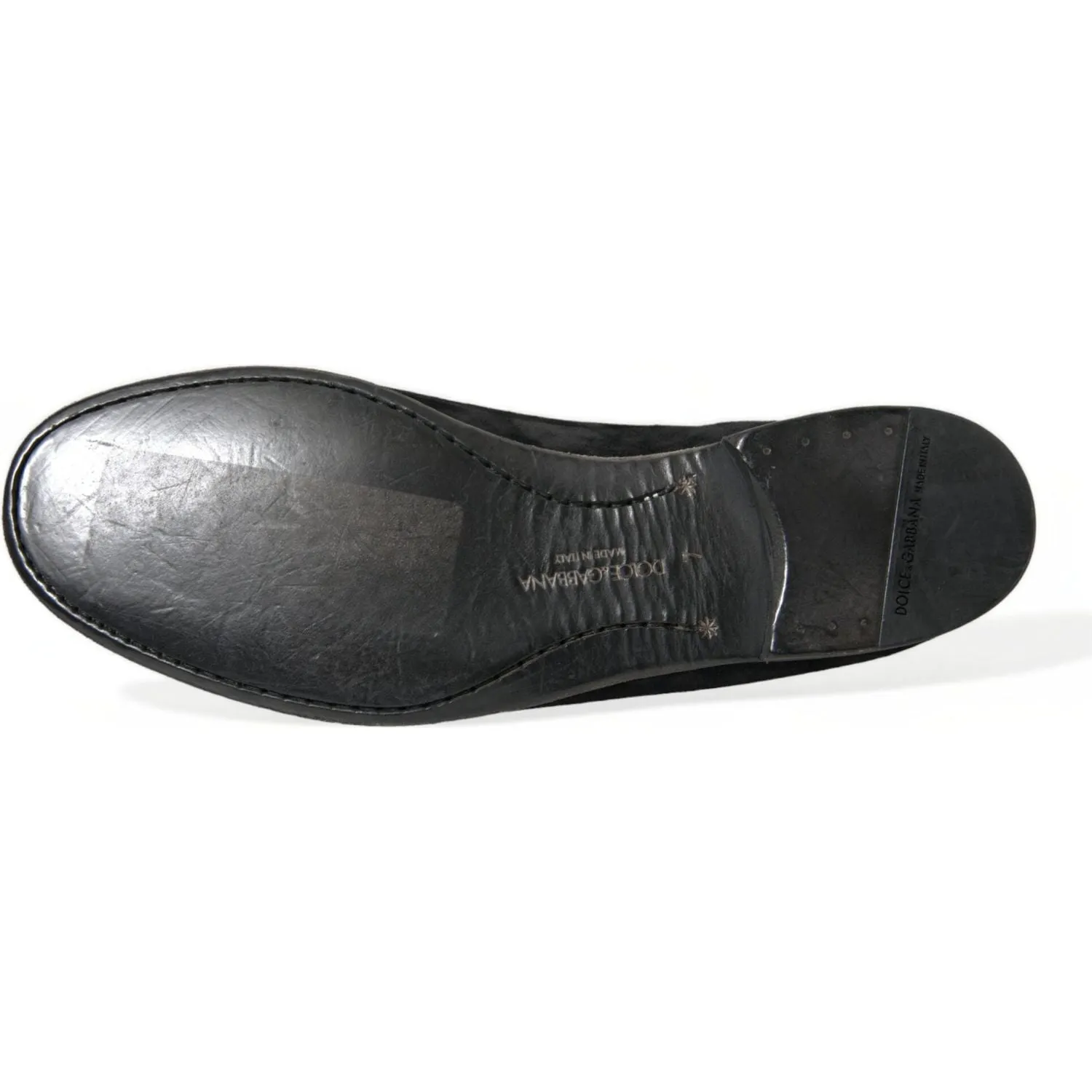 Dolce & Gabbana Elegant Black Velor Loafers for the Discerning Gentleman