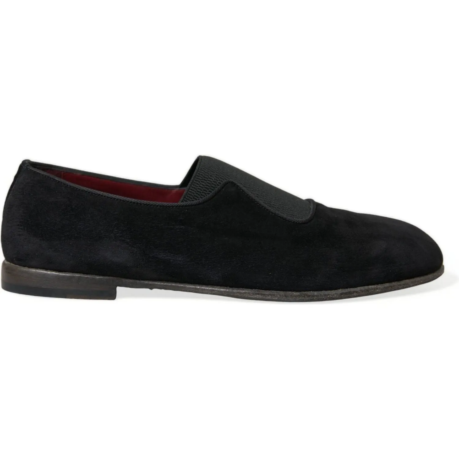 Dolce & Gabbana Elegant Black Velor Loafers for the Discerning Gentleman