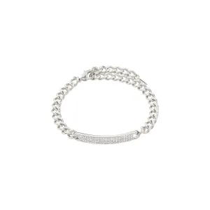 HEAT recycled crystal chain bracelet silver-plated