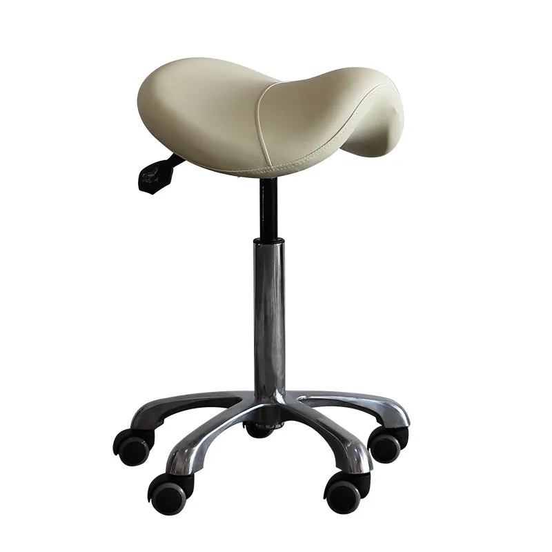 Hydraulic Saddle Shape Rolling Stool with Tilt-able Seat