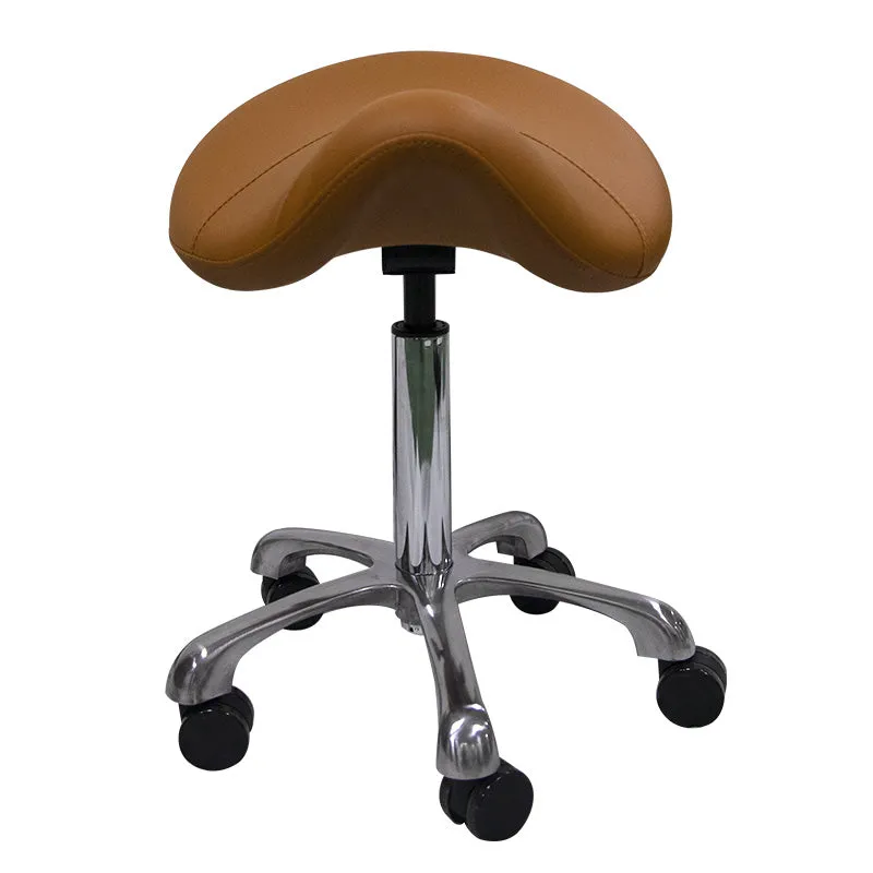 Hydraulic Saddle Shape Rolling Stool with Tilt-able Seat