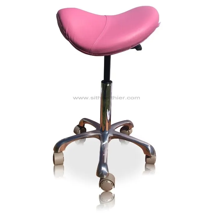 Hydraulic Saddle Shape Rolling Stool with Tilt-able Seat