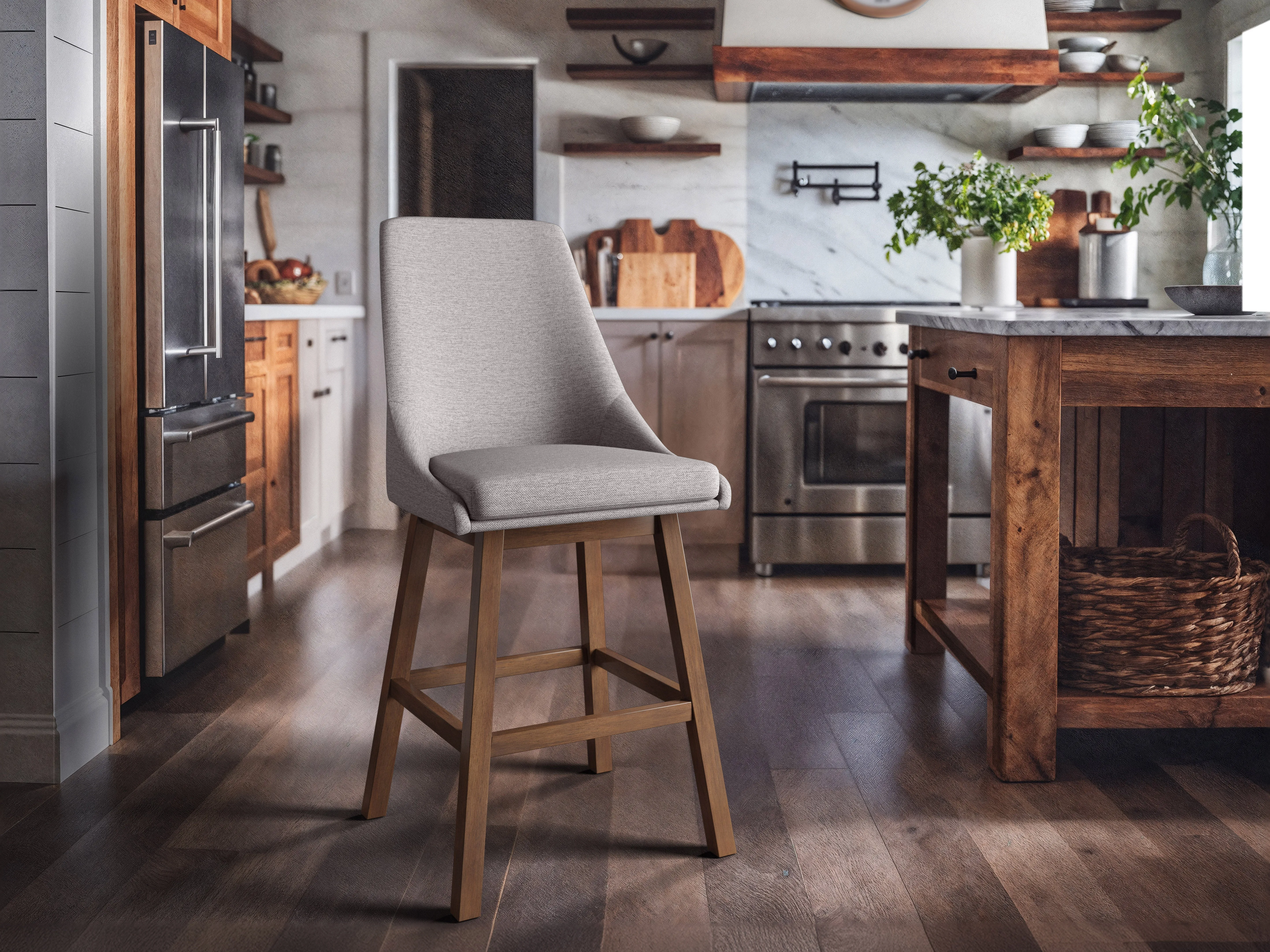 Light Grey Modern Bar Stools