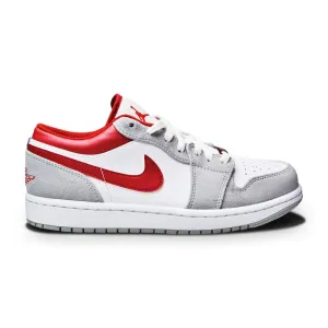 Mens Nike Air Jordan 1 Low SE  - DC6991 016  "Light Smoke Grey Gym Red White"