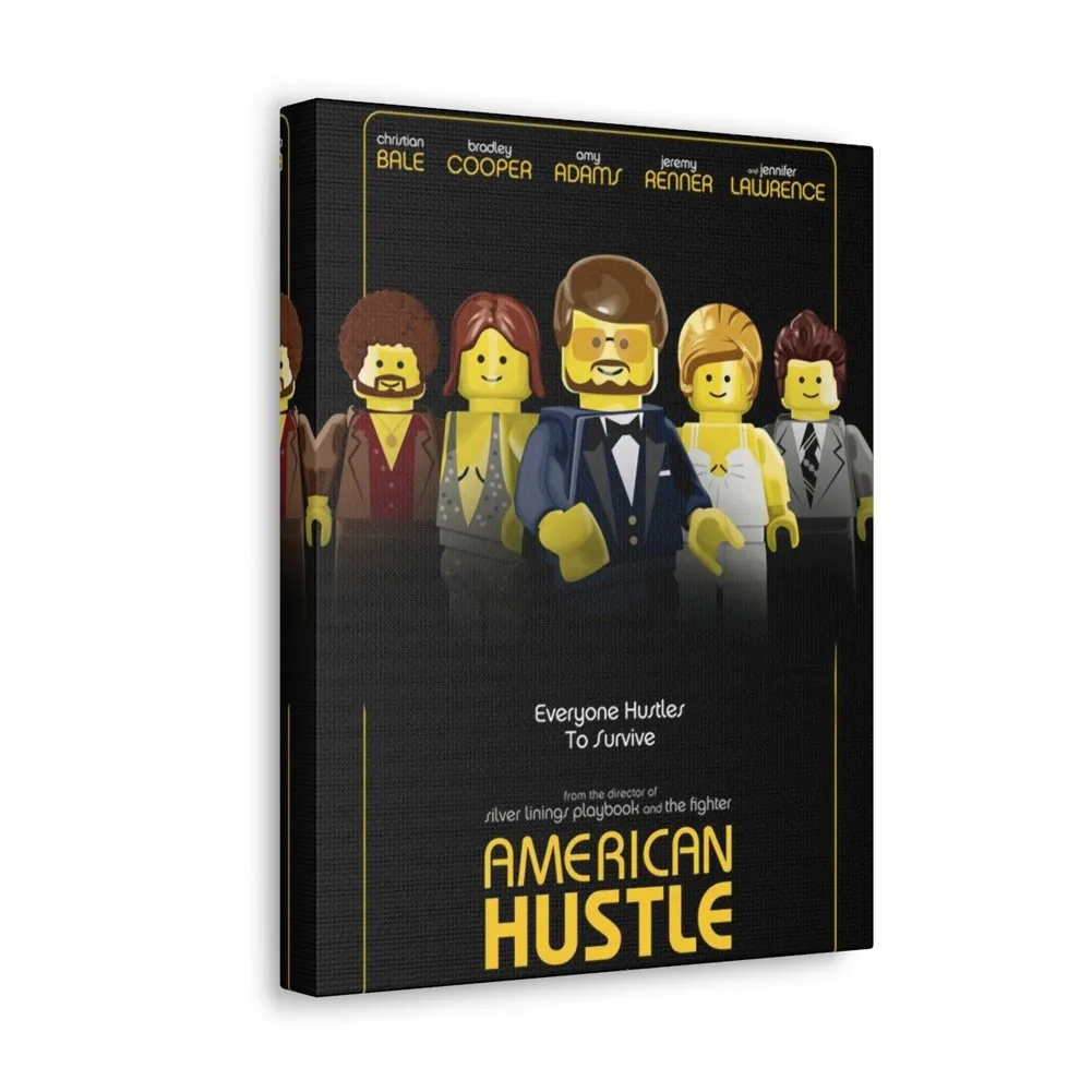 MOC  Compatible  American Hustle  Movie Wall Art Canvas Art With Backing.