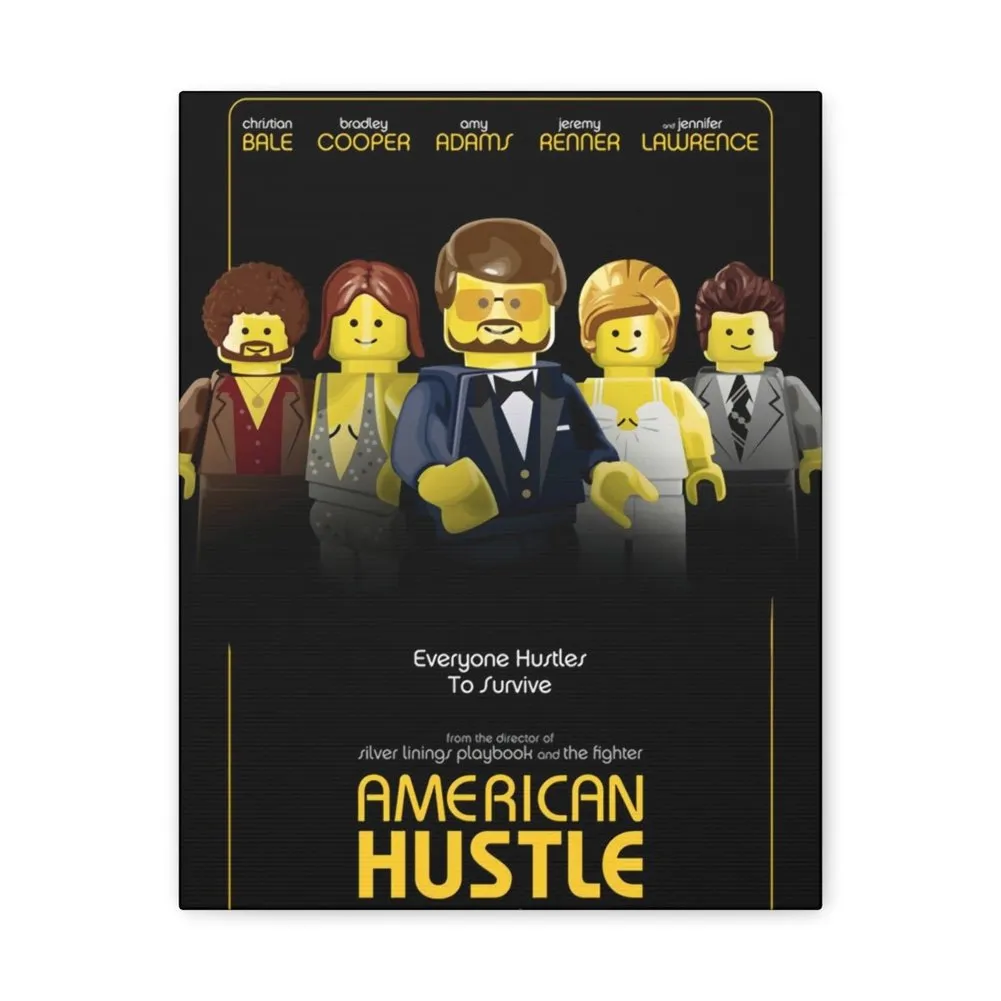 MOC  Compatible  American Hustle  Movie Wall Art Canvas Art With Backing.