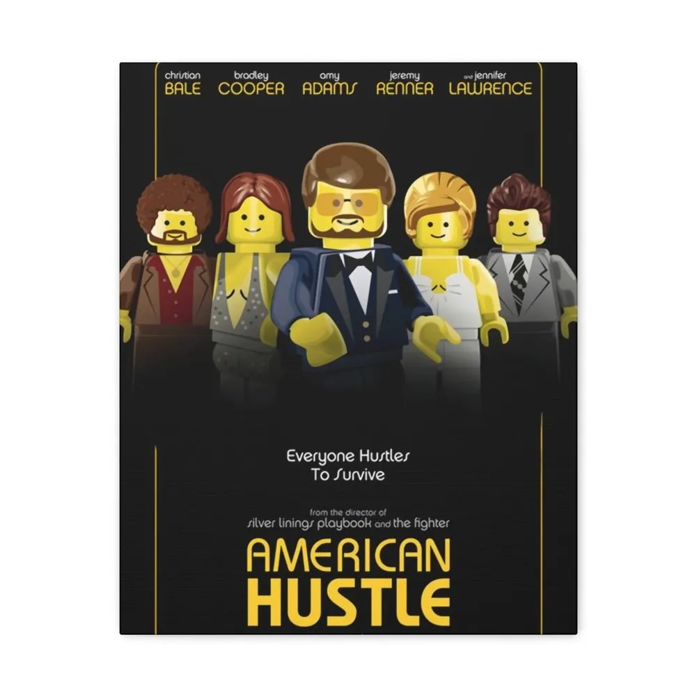 MOC  Compatible  American Hustle  Movie Wall Art Canvas Art With Backing.