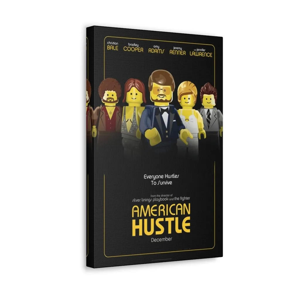 MOC  Compatible  American Hustle  Movie Wall Art Canvas Art With Backing.