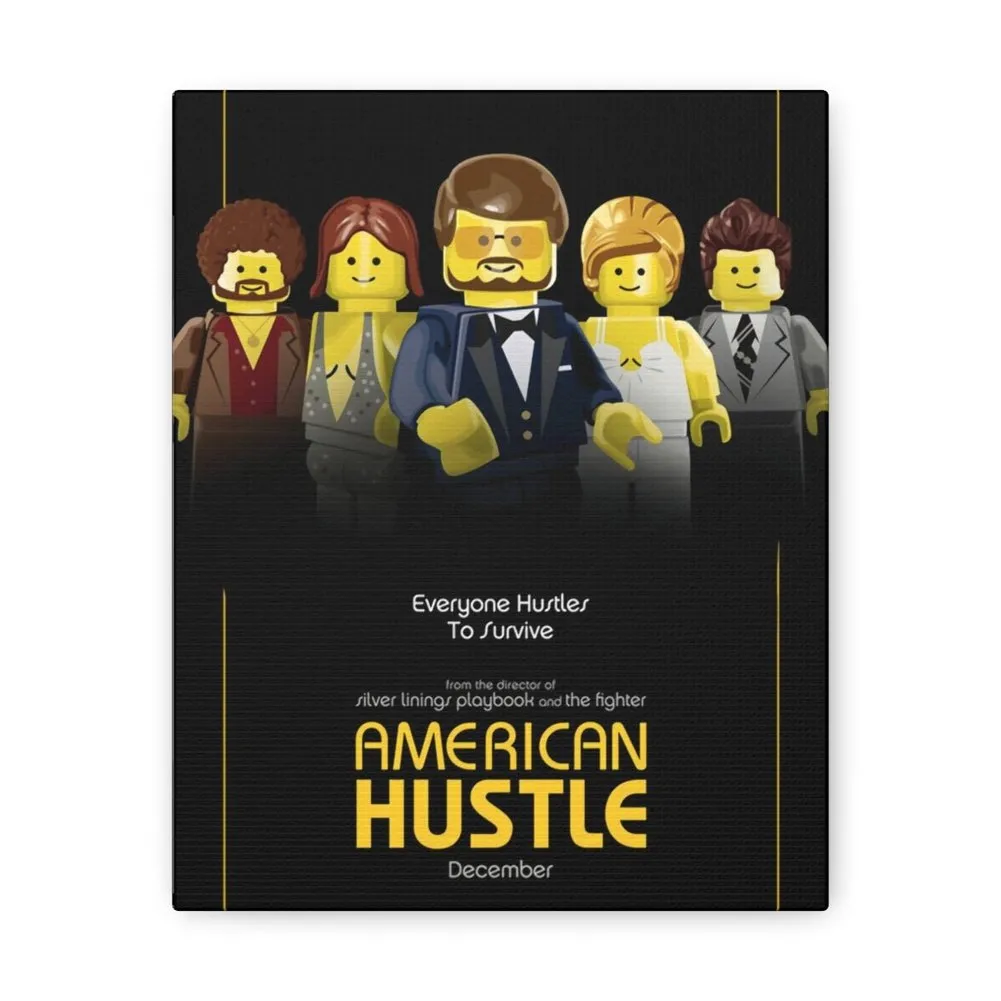 MOC  Compatible  American Hustle  Movie Wall Art Canvas Art With Backing.