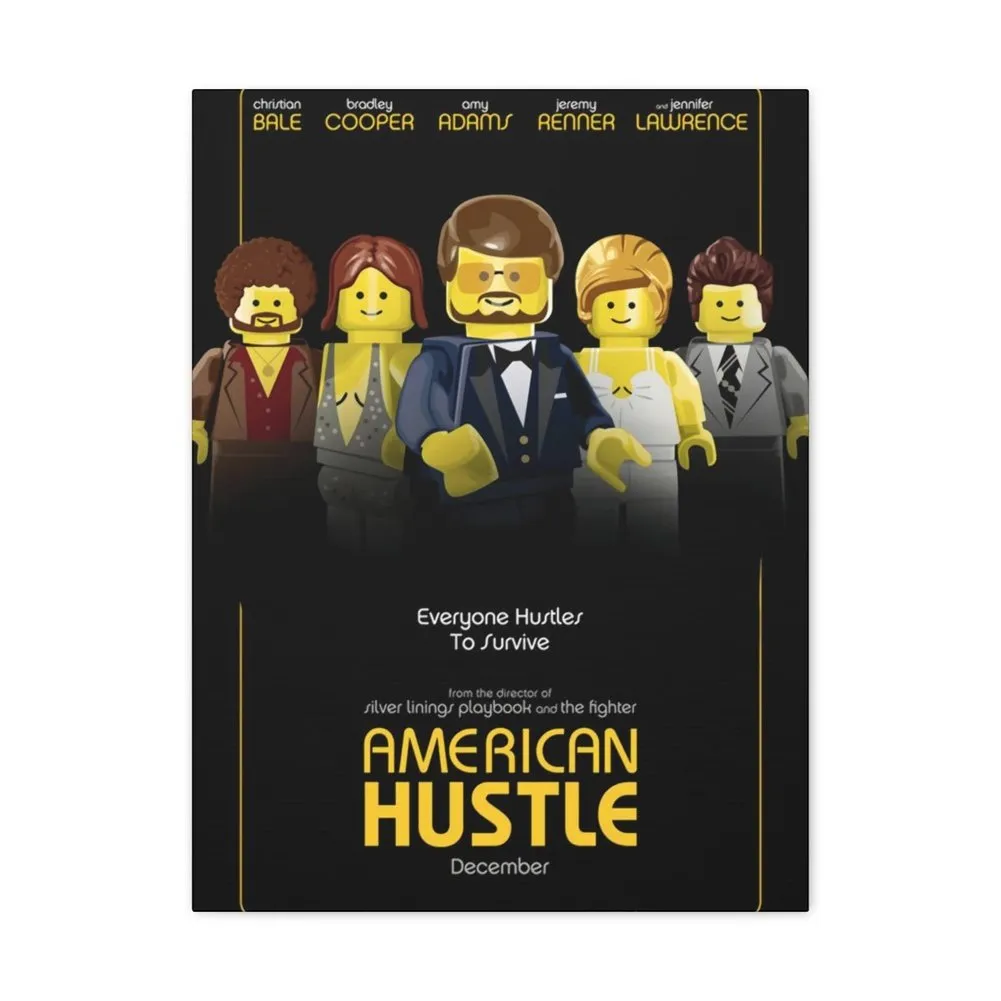 MOC  Compatible  American Hustle  Movie Wall Art Canvas Art With Backing.