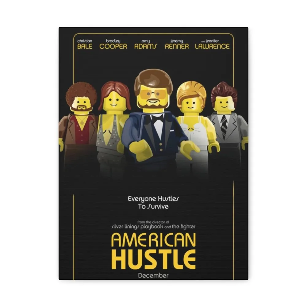 MOC  Compatible  American Hustle  Movie Wall Art Canvas Art With Backing.