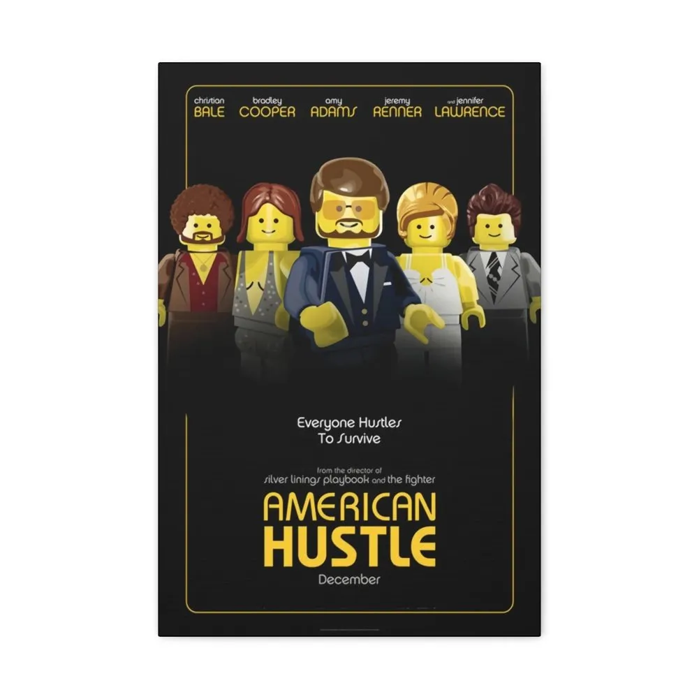 MOC  Compatible  American Hustle  Movie Wall Art Canvas Art With Backing.