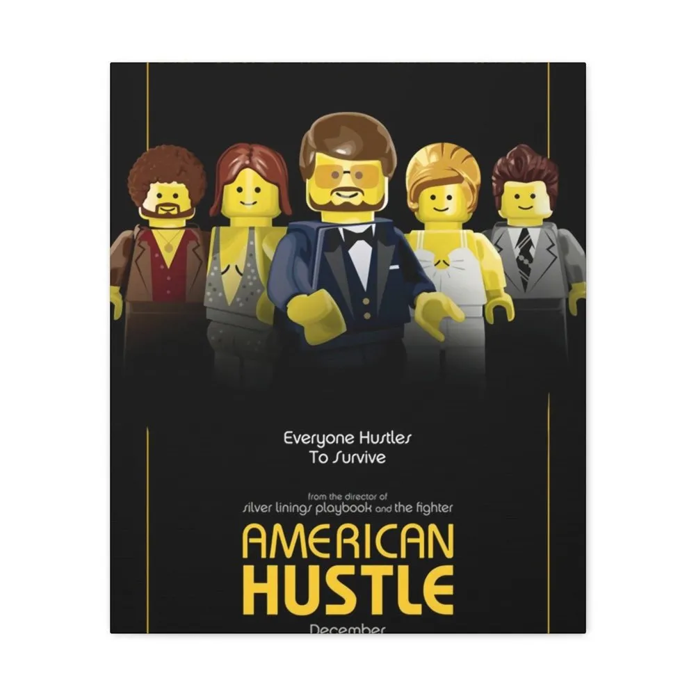 MOC  Compatible  American Hustle  Movie Wall Art Canvas Art With Backing.