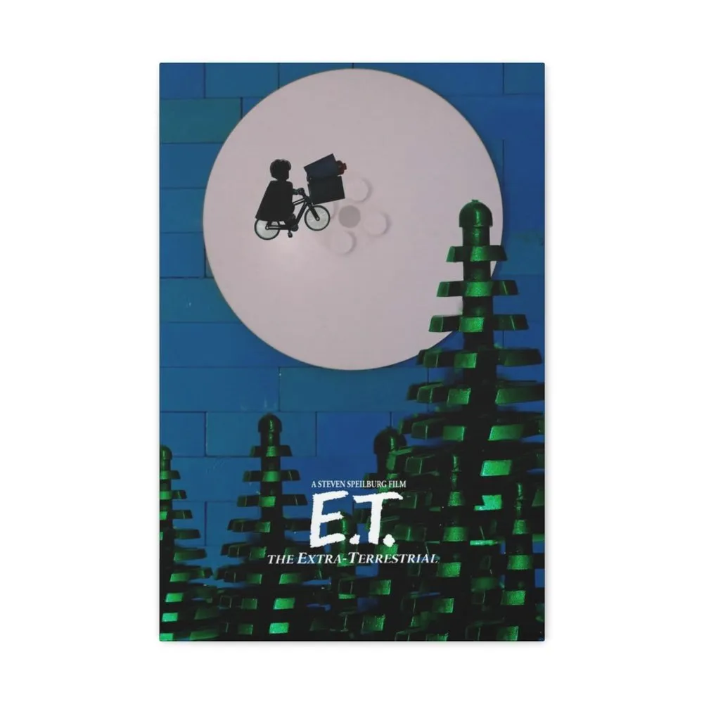 MOC  Compatible  E.T.  Movie Wall Art Canvas Art With Backing.