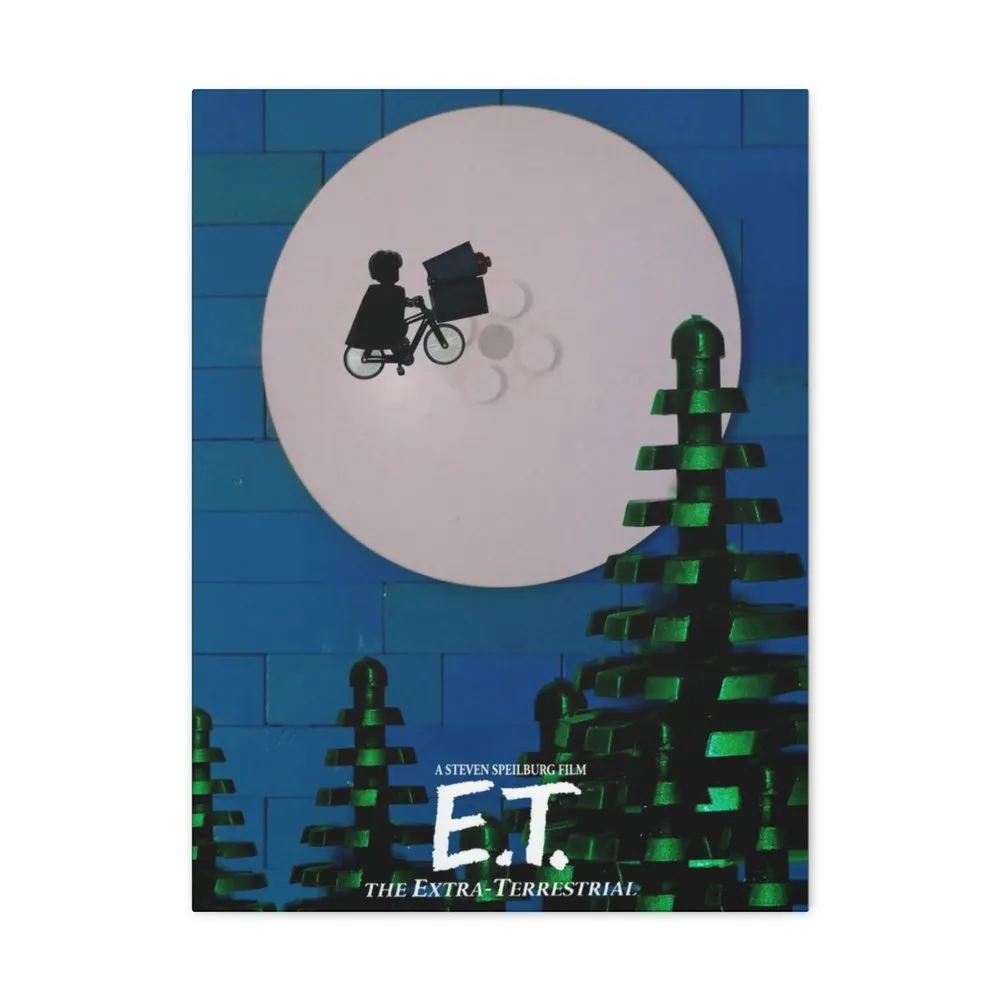 MOC  Compatible  E.T.  Movie Wall Art Canvas Art With Backing.