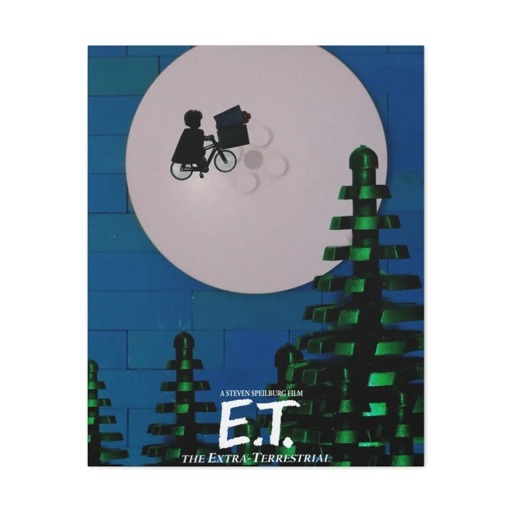 MOC  Compatible  E.T.  Movie Wall Art Canvas Art With Backing.