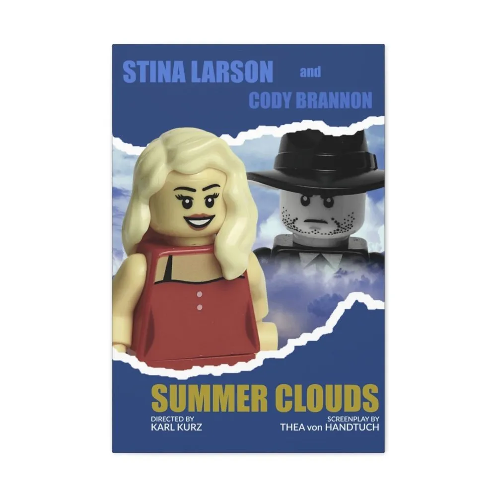 MOC  Compatible  Summer Clouds  Movie Wall Art Canvas Art With Backing.