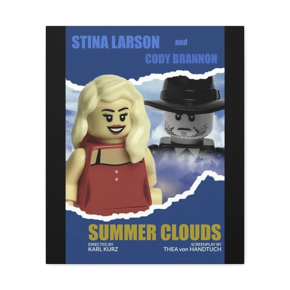 MOC  Compatible  Summer Clouds  Movie Wall Art Canvas Art With Backing.