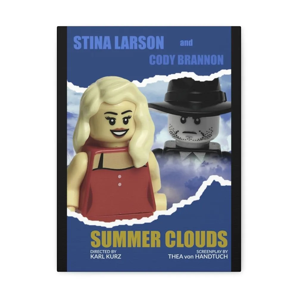 MOC  Compatible  Summer Clouds  Movie Wall Art Canvas Art With Backing.