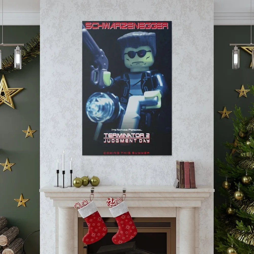 MOC  Compatible  Terminator 2  Movie Wall Art Canvas Art With Backing.