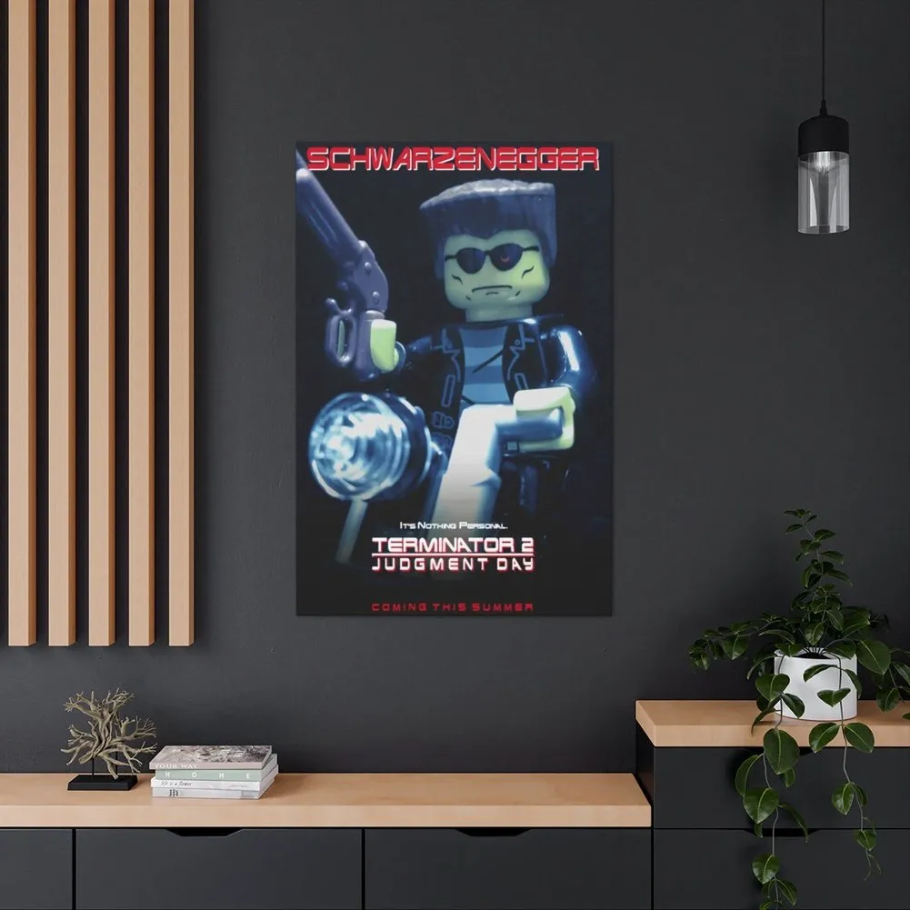 MOC  Compatible  Terminator 2  Movie Wall Art Canvas Art With Backing.