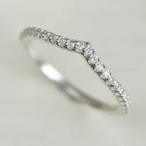 Pave Diamond V Contour Band