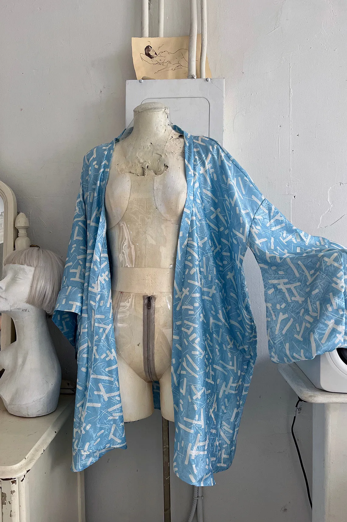 READY TO SHIP Nova Robe in Upcycled Vintage Fabric (XL)