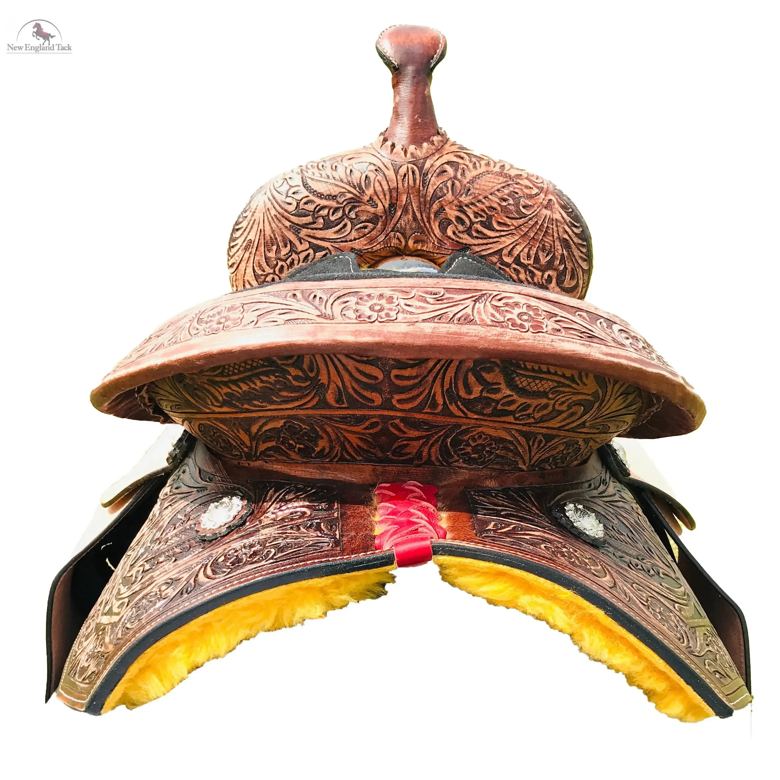 Resistance Youth Western Barrel Saddle | Floral Tooled | Genuine Leather | Premium Quality