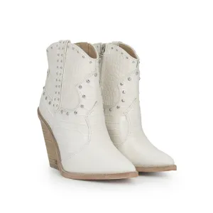 Sam Edelman - Iris Studded Western Boot in Bright White