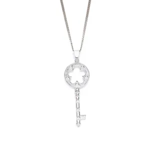 Silver Daisy Key Pendant