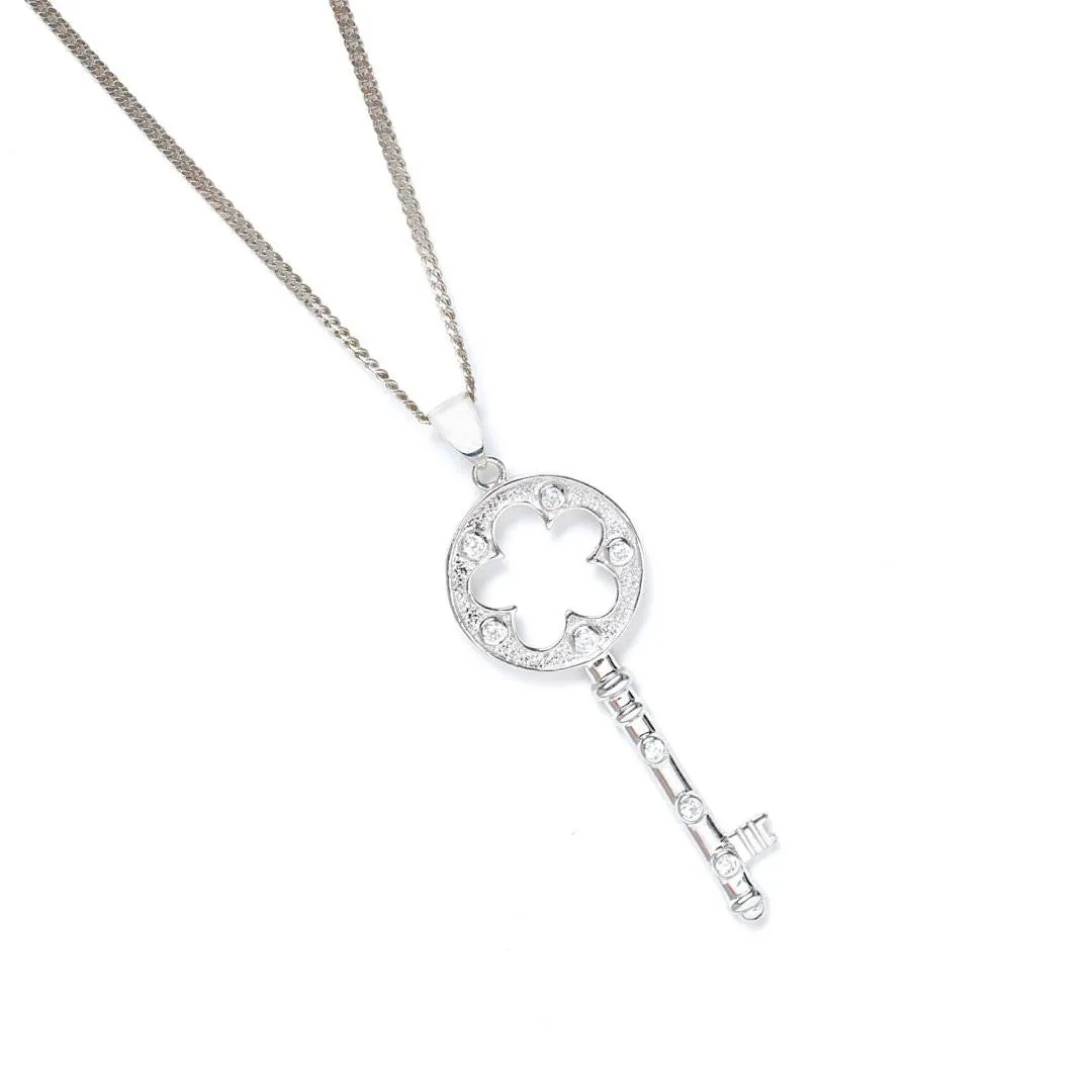 Silver Daisy Key Pendant