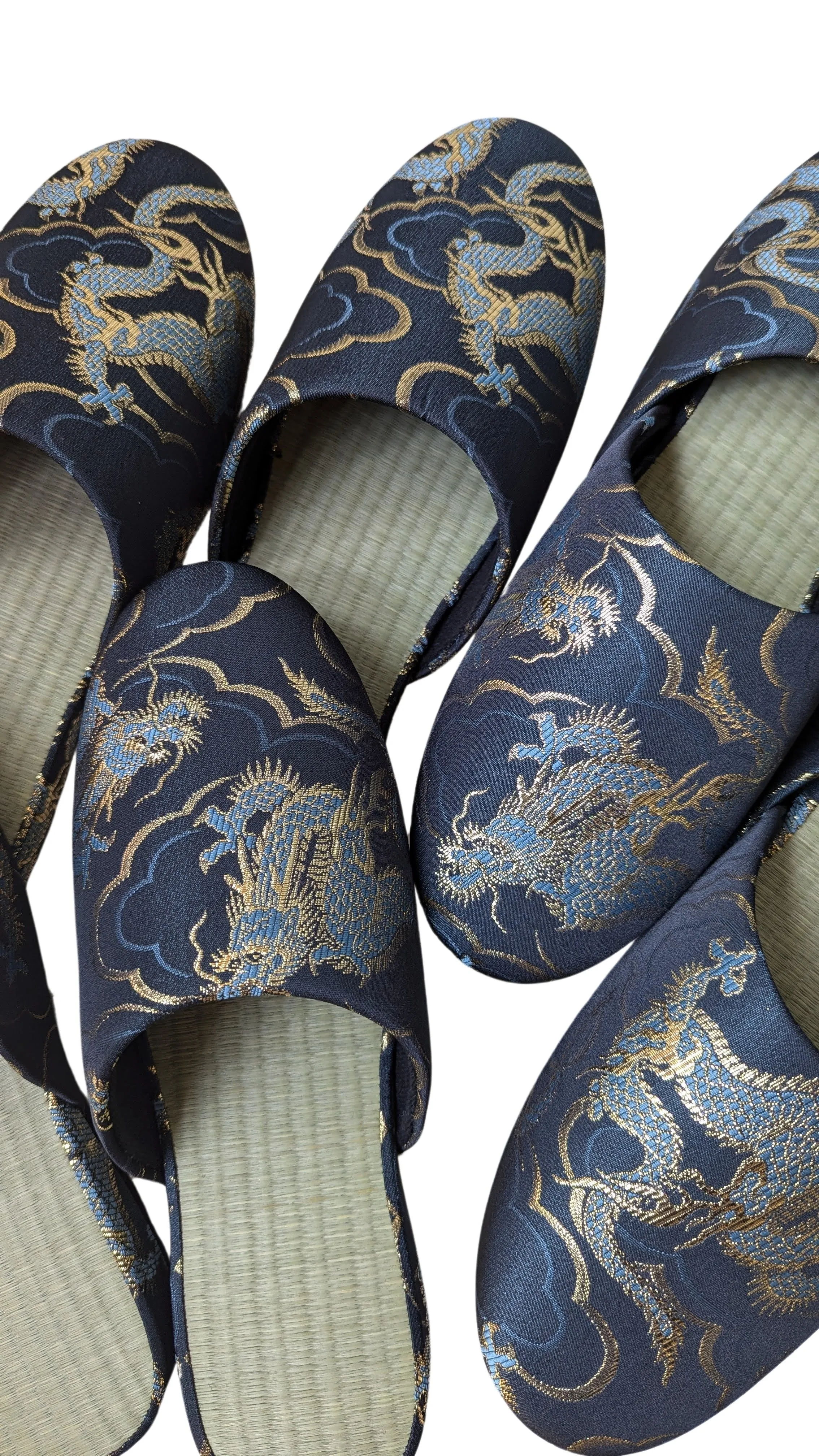 TATAMI × Azure Dragons Slippers [Black Wool Felt Sole]