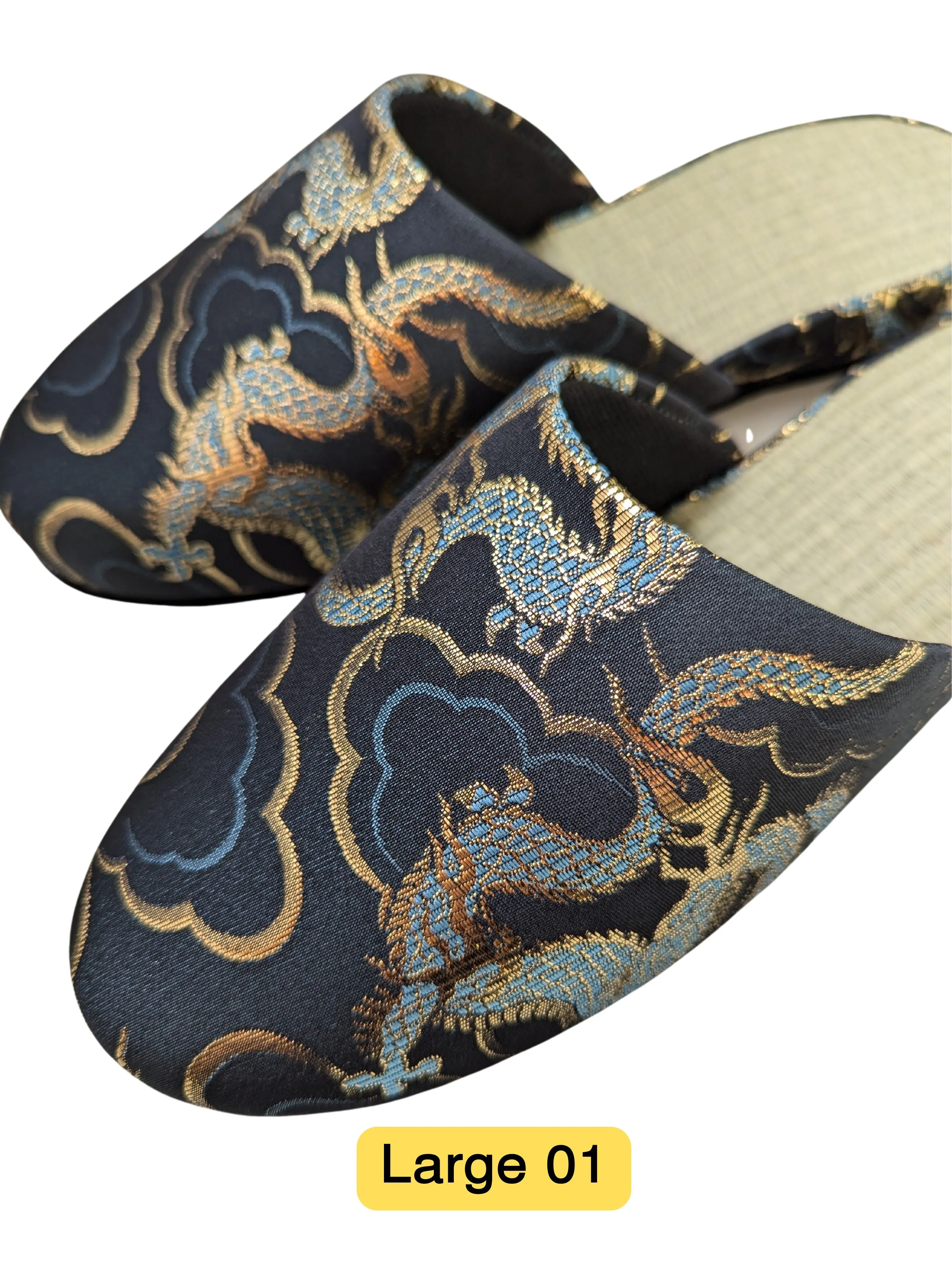 TATAMI × Azure Dragons Slippers [Black Wool Felt Sole]