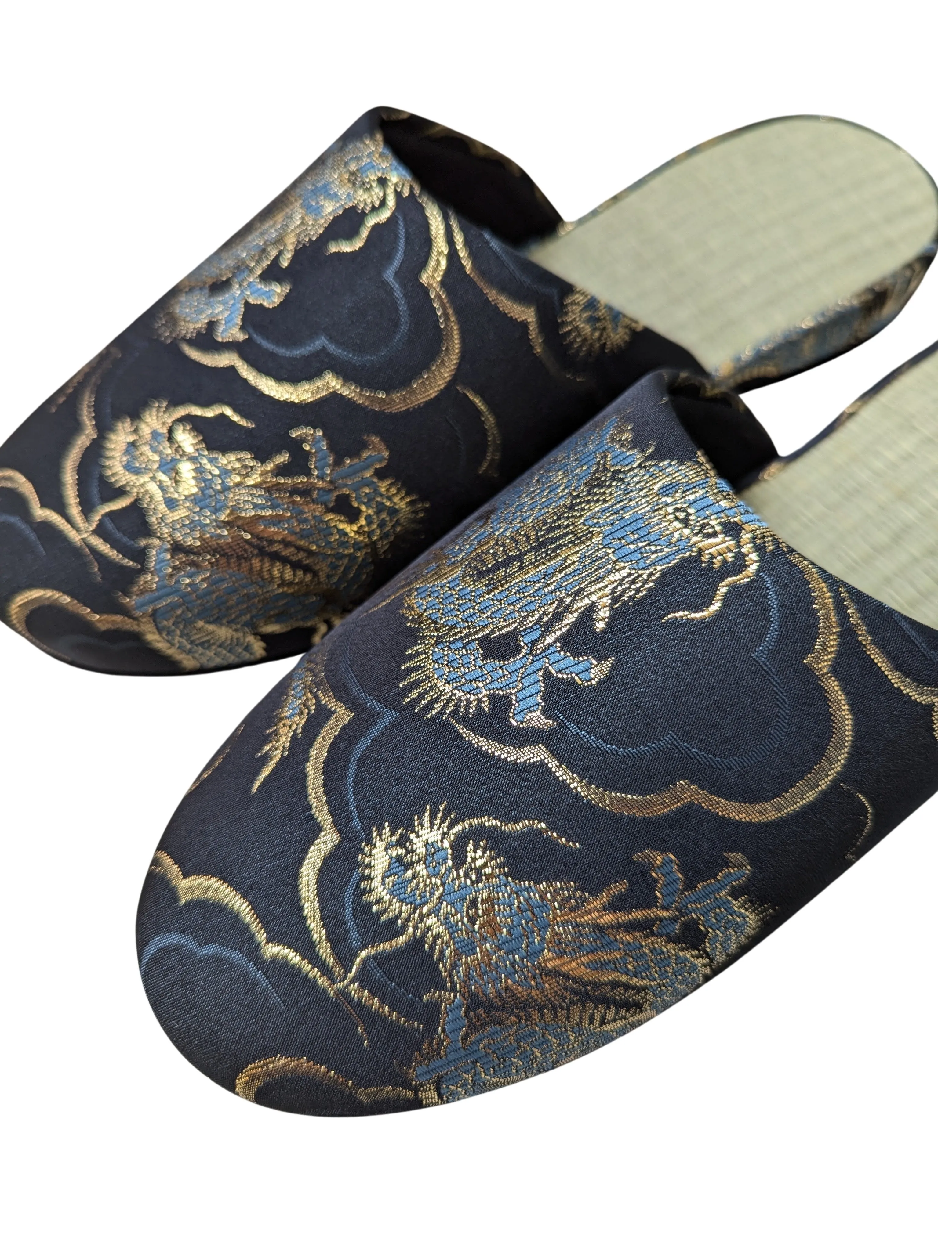 TATAMI × Azure Dragons Slippers [Black Wool Felt Sole]