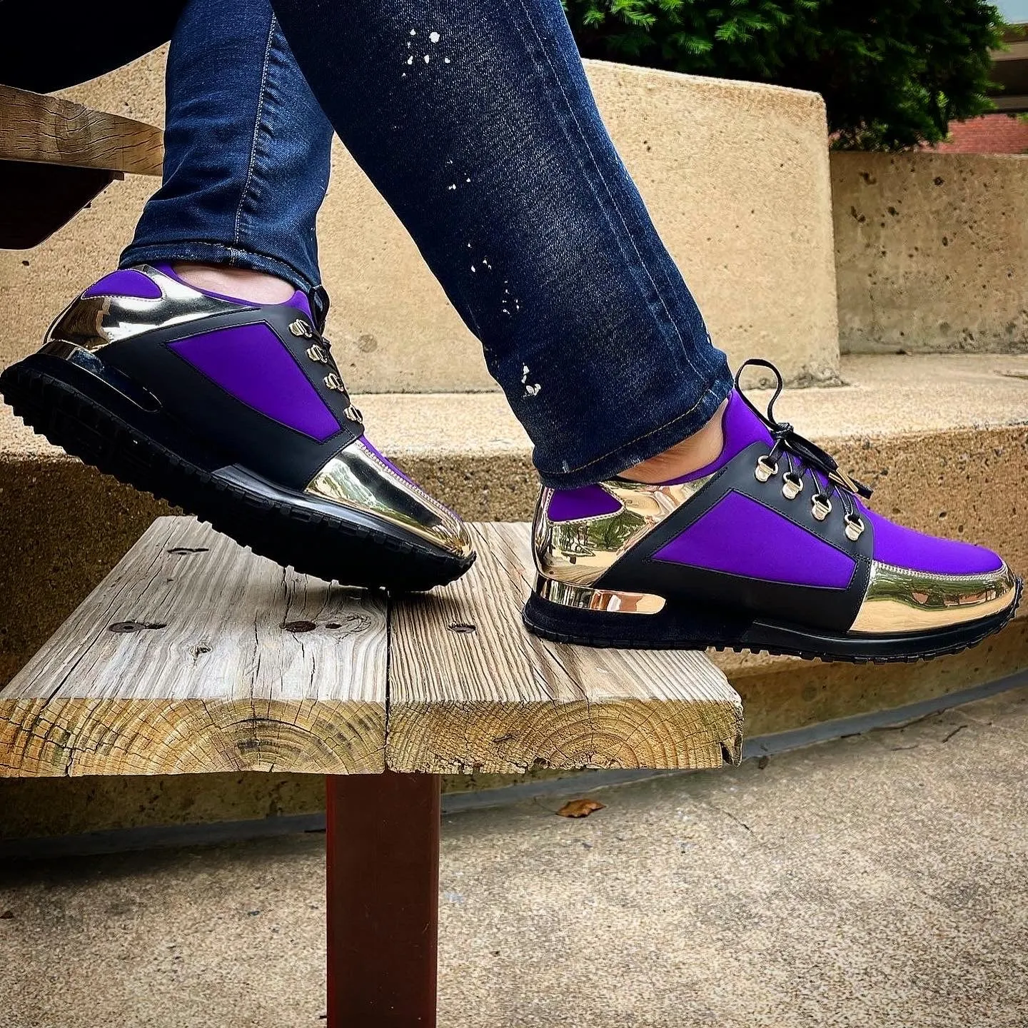 The Emir Purple Leather Men Sneaker Limited Edition